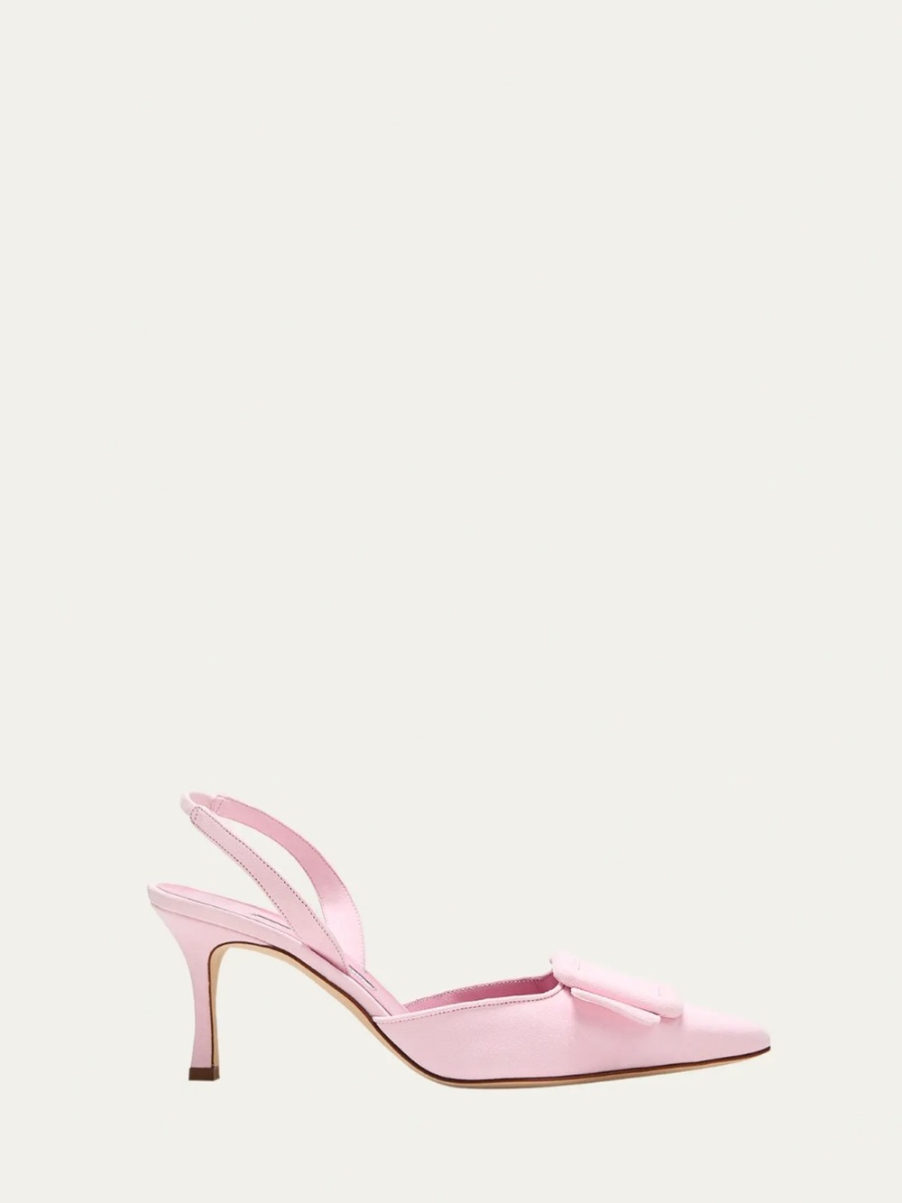 Light pink MANOLO BLAHNIK
Maysli Suede Buckle Halter Pumps (38)